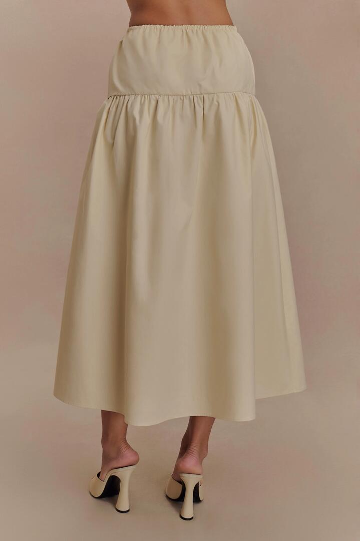 Amirah Midi Skirt - Nude