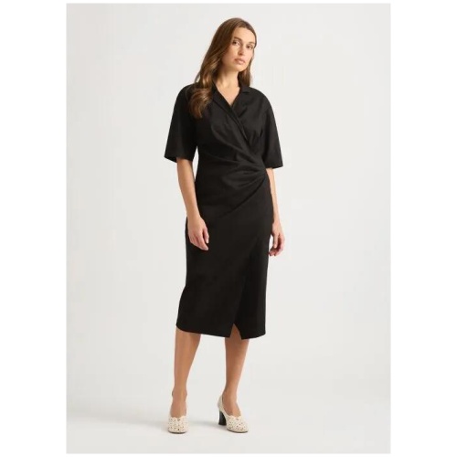 Amorette Linen Wrap Dress