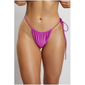 Andie Ruched String Side Bikini Brief - Violet