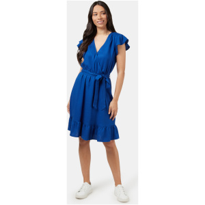 Arianna Wrap Front Dress Blue