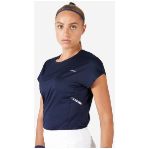 Artengo Women's Dry Crew Neck Soft Tennis T-shirt Dry 500 - Blue/black | Buy Online With Afterpay & Zip