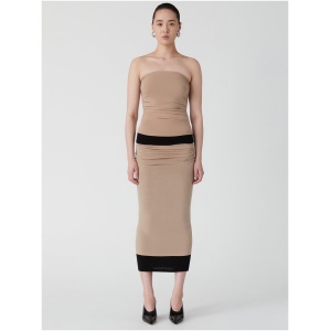 Auden Skirt in Pecan Brown & Black