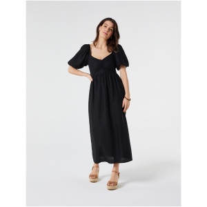 Audrey Ruched Bust Dress Black