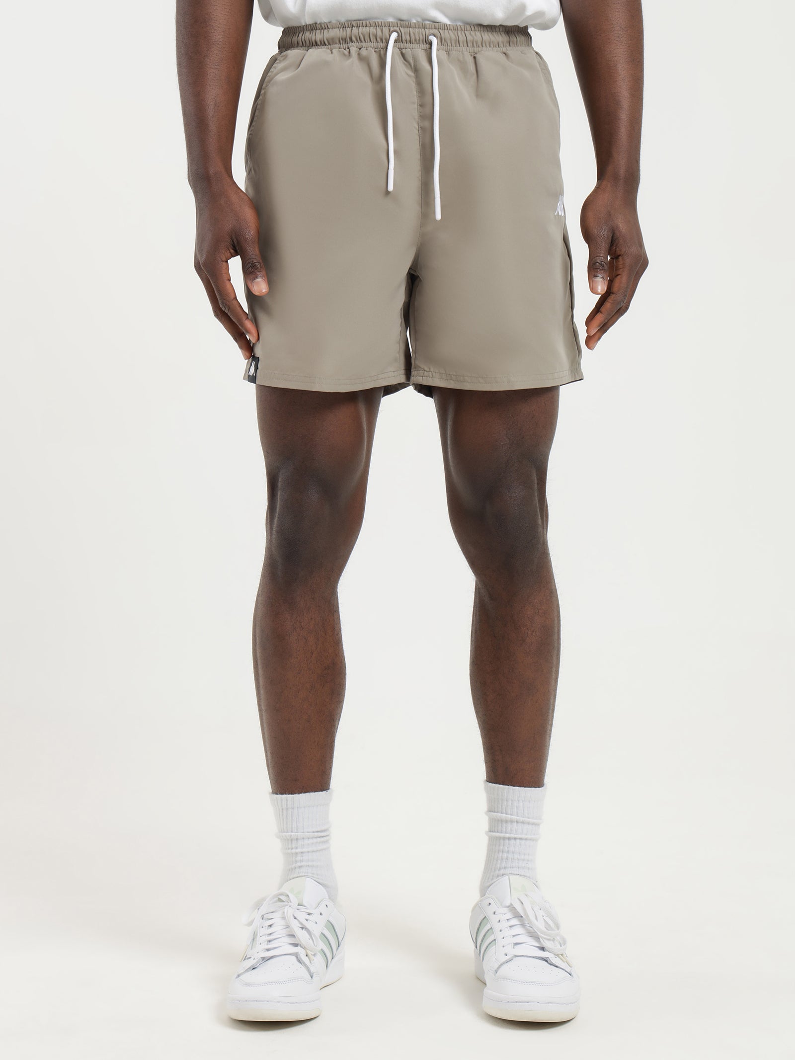 Authentic Hylon Shorts in Grey & White