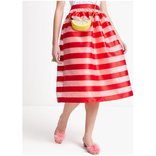 Awning Stripe Organza Midi Skirt