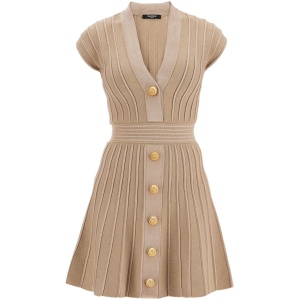 BALMAIN "knit dress with buttons"