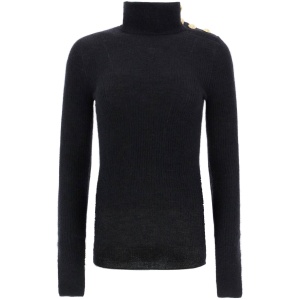 BALMAIN mohair sweater with embossed buttons and