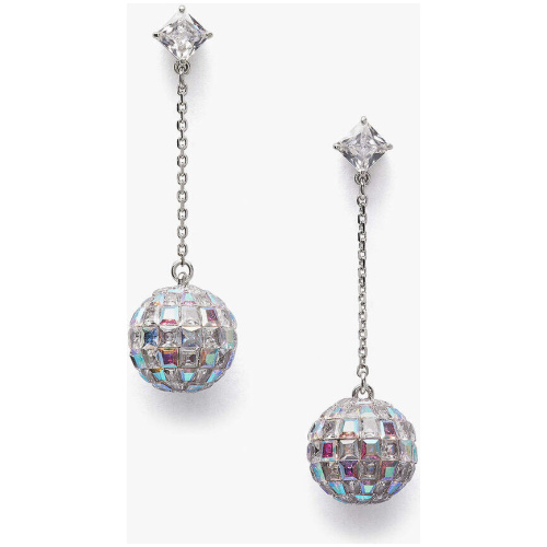 Beaming Bright Disco Ball Linear Earrings