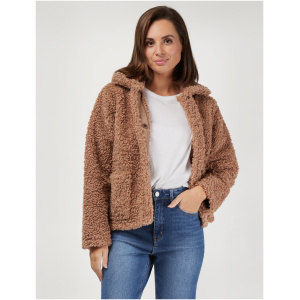 Beatrix Faux Shearling Jacket Brown