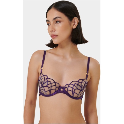 Beatrix Wired Bra Acai Purple/Sheer - Purple / 8A