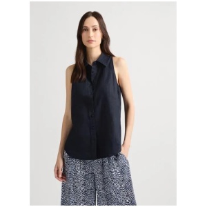 Benita Sleeveless Linen Shirt