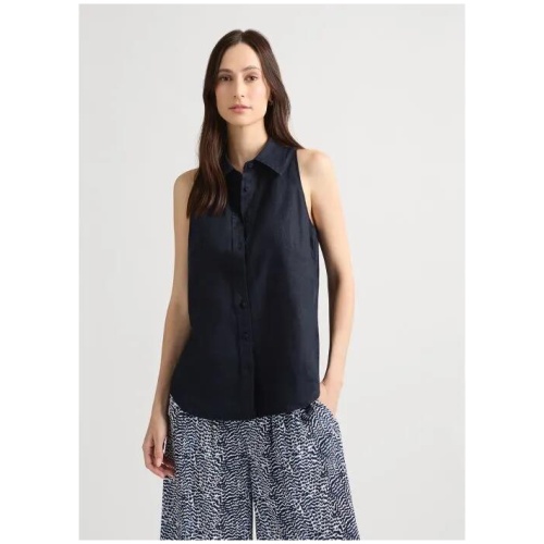 Benita Sleeveless Linen Shirt