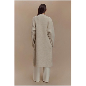 Benson Maxi Knit Cardigan - Cream Marle