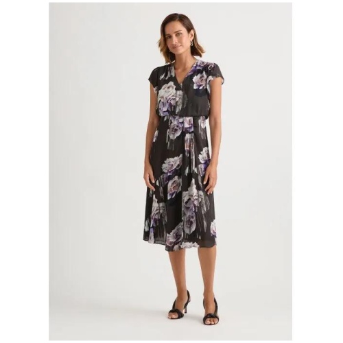 Bloom Silk Floral Midi Dress