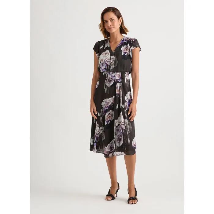 Bloom Silk Floral Midi Dress