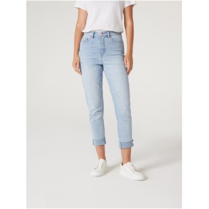 Brooke High Waisted Tapered Crop Jeans Light Blue