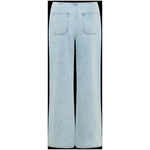 Caitlin Mid Rise Denim Flare Jeans - Light Blue