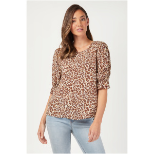 Cami Printed Blouse Leopard