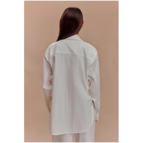 Campbell Cotton Oversized Shirt - White