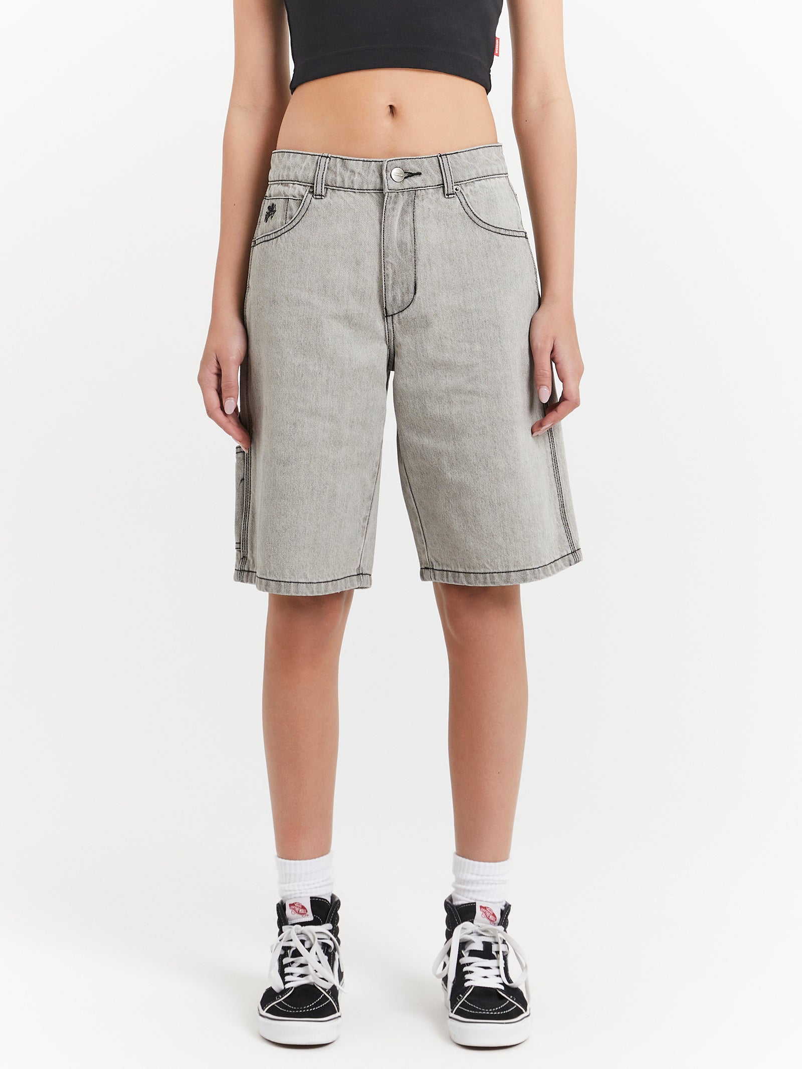 Carpenter Shorts in Faded Grey