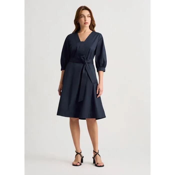 Casmia Cotton Tie Front Dress