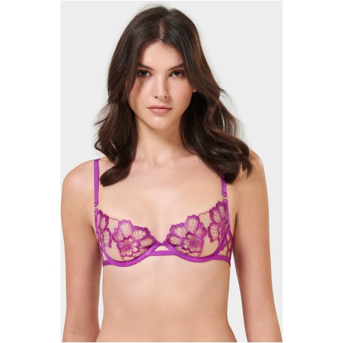 Catalina Bra Bright Violet/Sheer - Purple / 8A