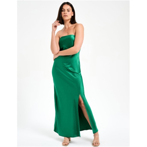 Celine Strapless Maxi Dress in Emerald