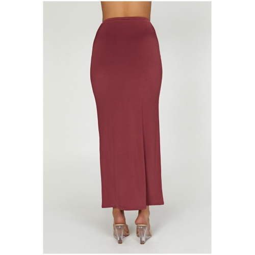 Ceri Maxi Twist Skirt - Wine