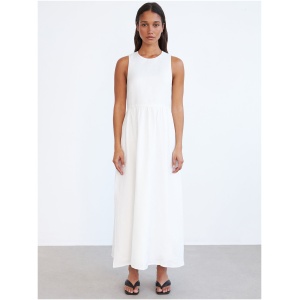 Charlotte Midi Dress In Off White