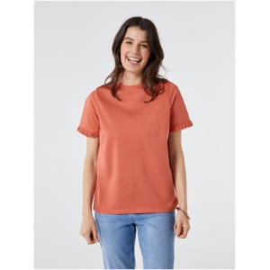 Clara Frill Sleeve Tee Clay