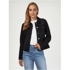 Classic Stretch Denim Jacket Black