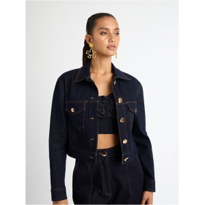 Claudia Denim Jacket Dark Denim SHEIKE