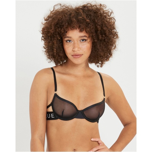 Cora Mesh Wired Bra - Black / 8A