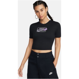 Cropped T-Shirt in Black