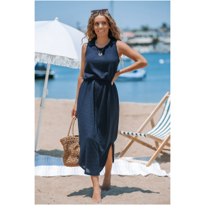 Cupshe Navy Blue Midi Dress - Blue,L