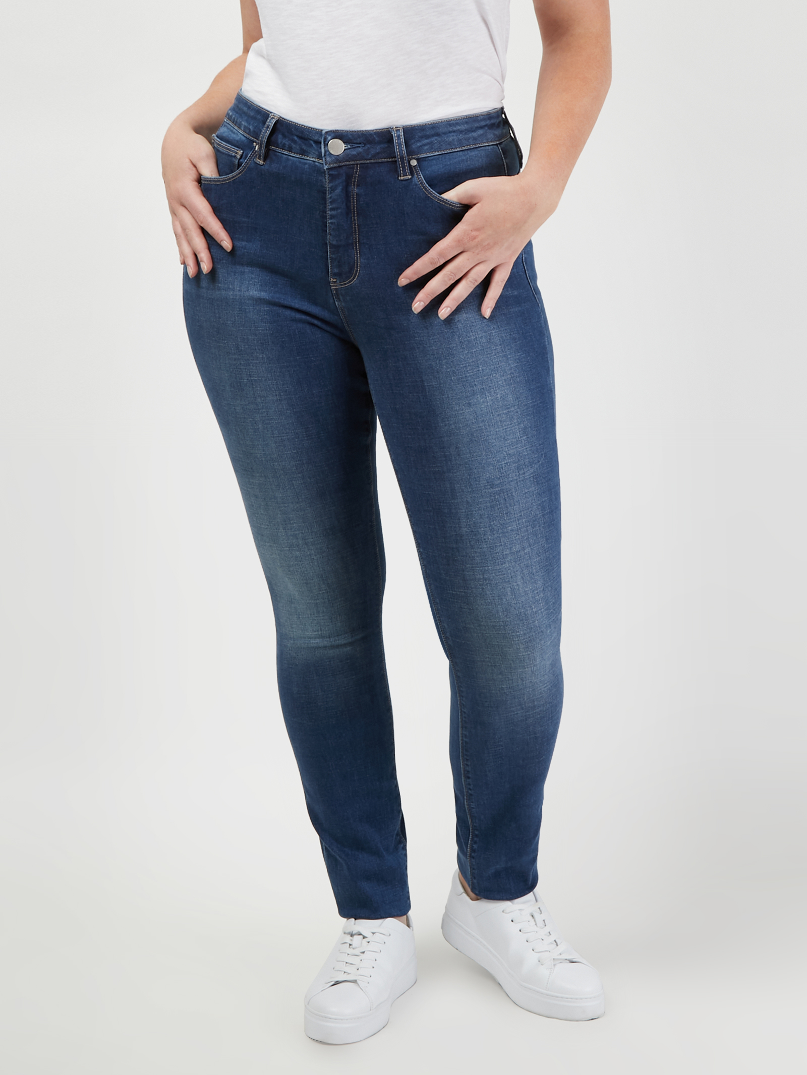 Curve Butt Lifter Skinny Jeans Mid Sapphire