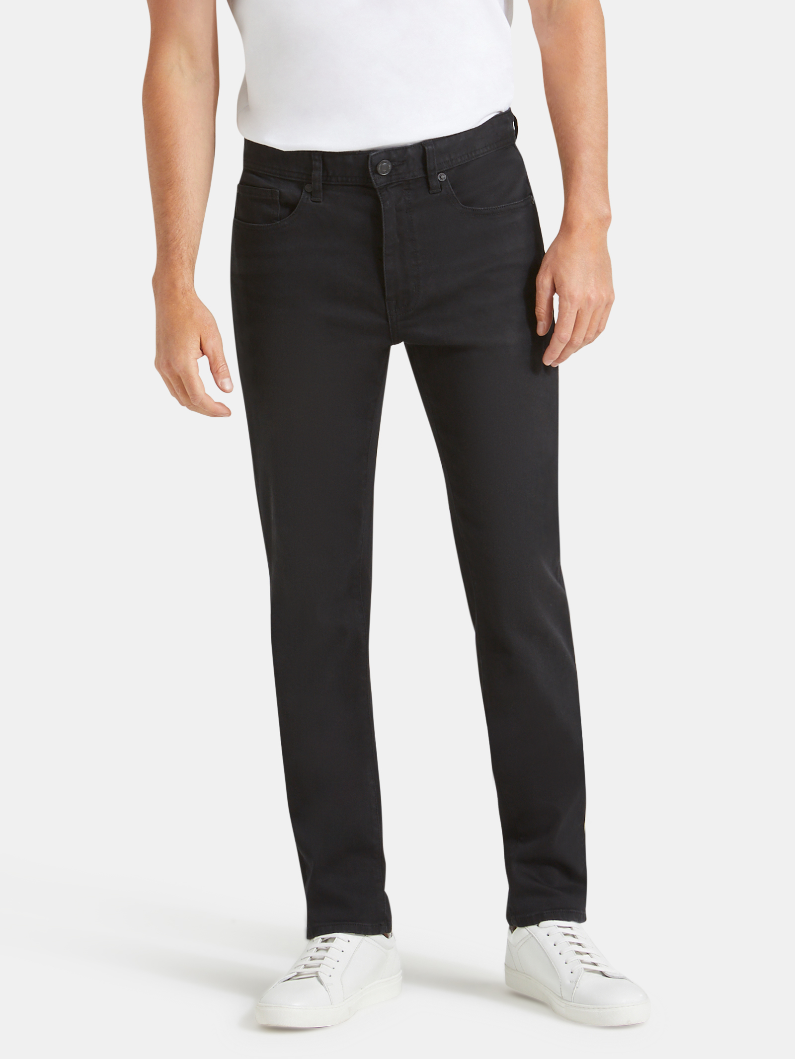 Denim Flex Slim Tapered Jeans Washed Black Washed Black