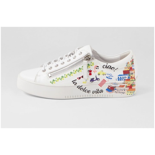 Django & Juliette Longview Dj White Multi White Sneakers Womens Shoes Casual Casual Sneakers