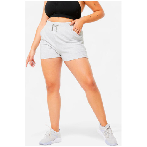 Domyos Women's Fitness Shorts 520 - Light Mottled Grey | Buy Online With Afterpay & Zip