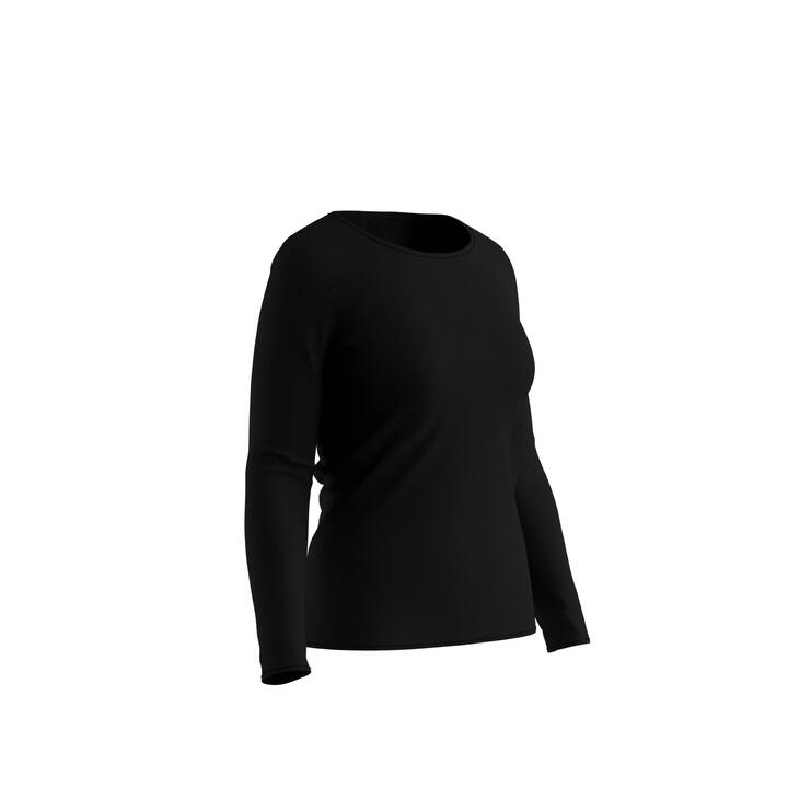 Domyos Women's Long-sleeved T-shirt 100 - Black | Buy Online With Afterpay & Zip