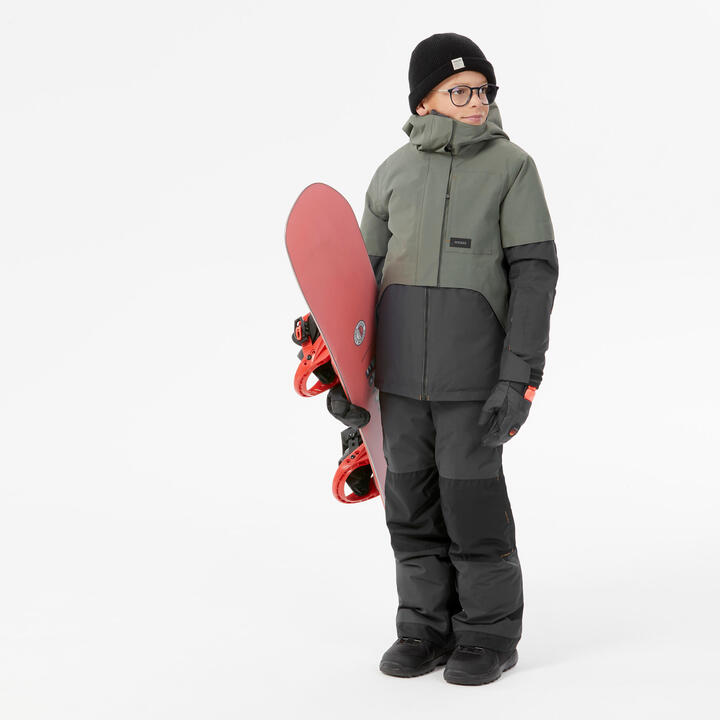 Dreamscape Boys' High Resistance Long Snowboard Jacket - Snb 500 - Khaki | Buy Online With Afterpay & Zip