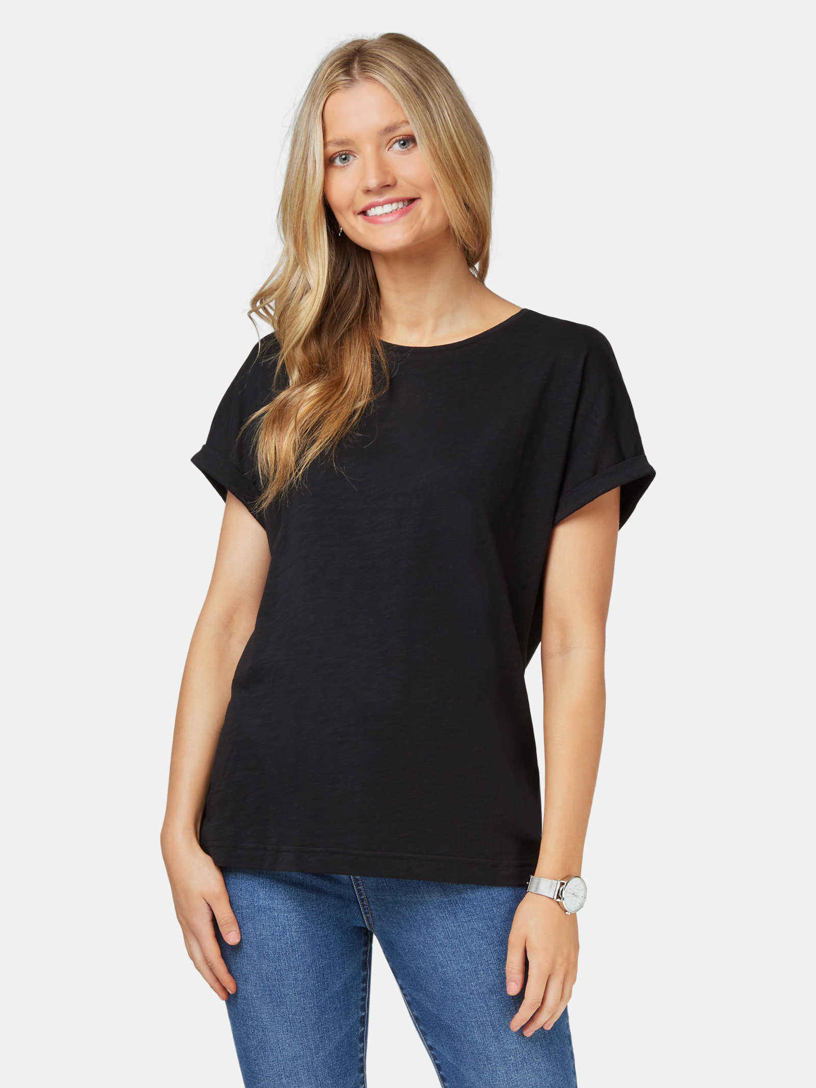 Drop Shoulder Tee Black