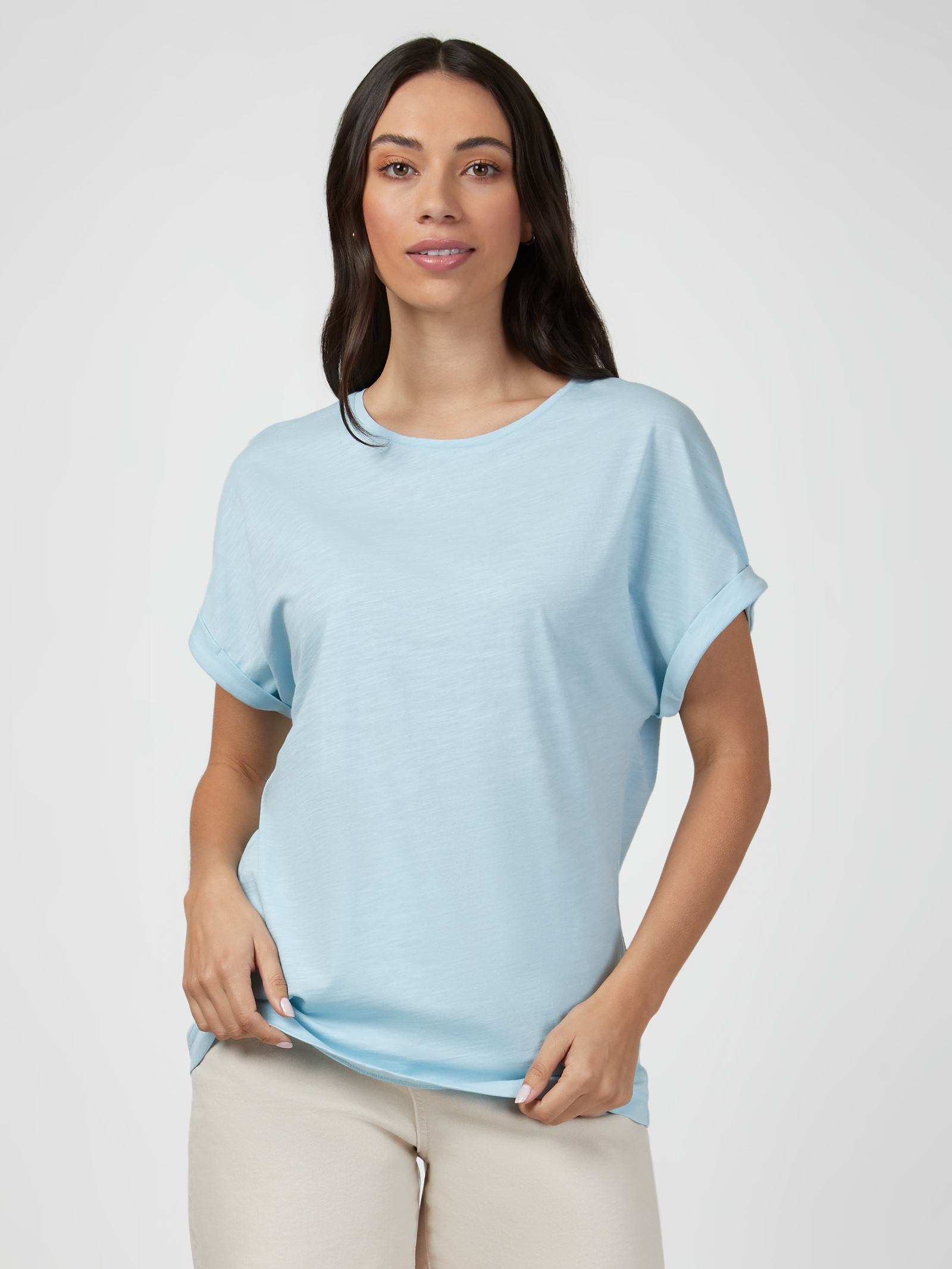 Drop Shoulder Tee Blue Sky