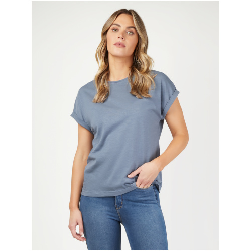 Drop Shoulder Tee Dust Blue