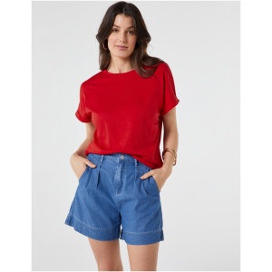 Drop Shoulder Tee Ruby