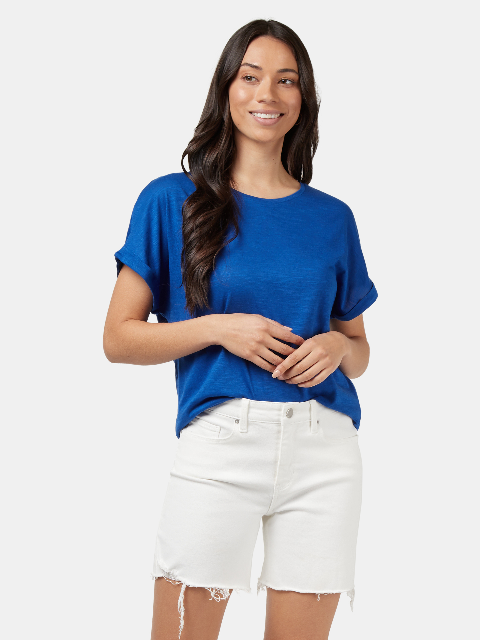 Drop Shoulder Tee Santorini Blue