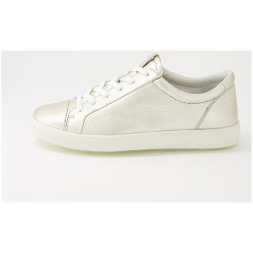 Ecco 470303 Soft 7 W Ek Pure White Gold Leather Pure White Gold Sneakers Womens Shoes Casual Casual Sneakers