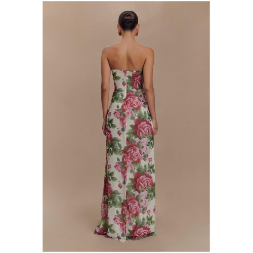 Ella Strapless Chiffon Maxi Dress - Sonia Rose Print