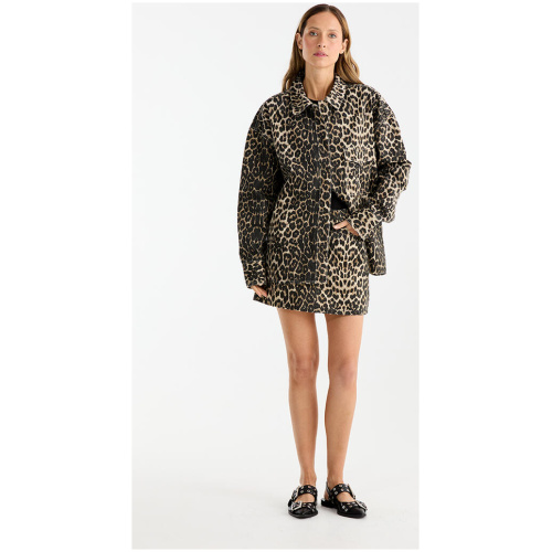 Ena Pelly Suri Oversized Shirt Leopard Print