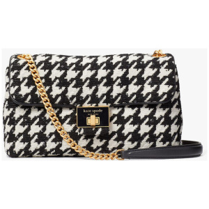 Evelyn Houndstooth Medium Convertible Shoulder Bag